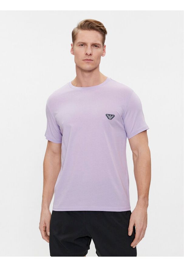 Emporio Armani Underwear T-Shirt 211818 4R463 08990 Fioletowy Regular Fit. Kolor: fioletowy. Materiał: bawełna