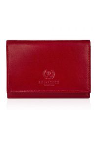 Skórzany portfel czerwony PAOLO PERUZZI T-32-RD. Kolor: czerwony. Materiał: skóra