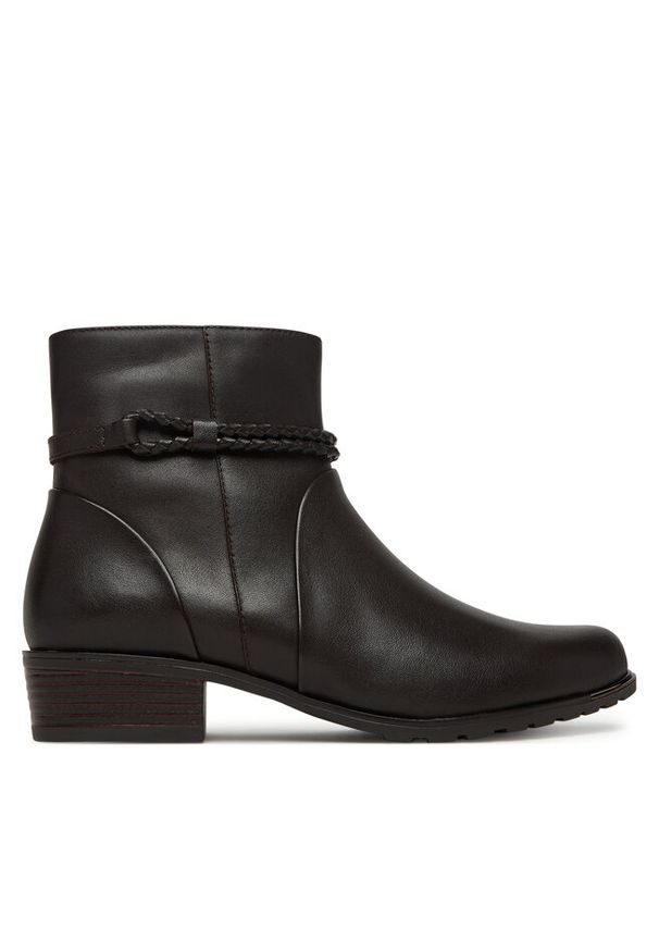 Botki Caprice. Kolor: brązowy