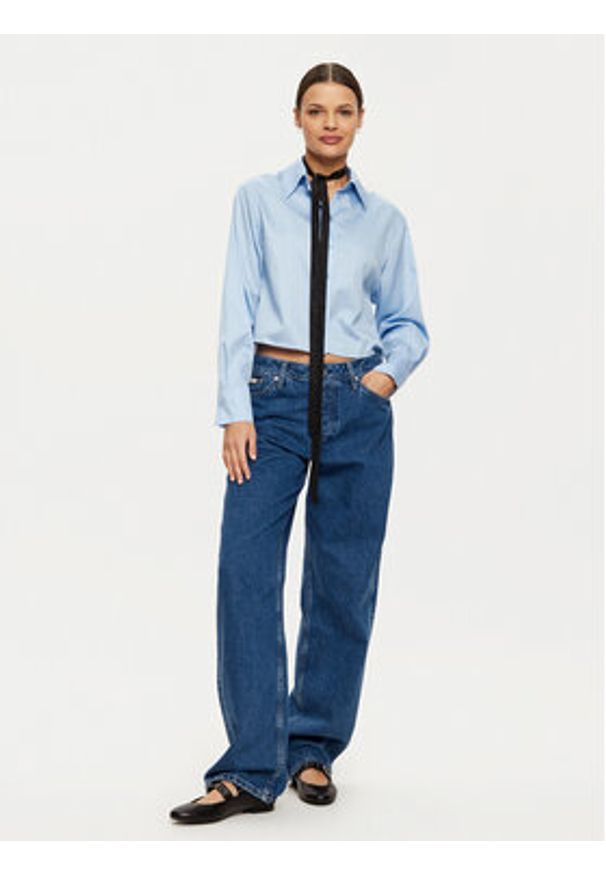 Calvin Klein Koszula K20K208068 Błękitny Regular Fit. Kolor: niebieski. Materiał: bawełna
