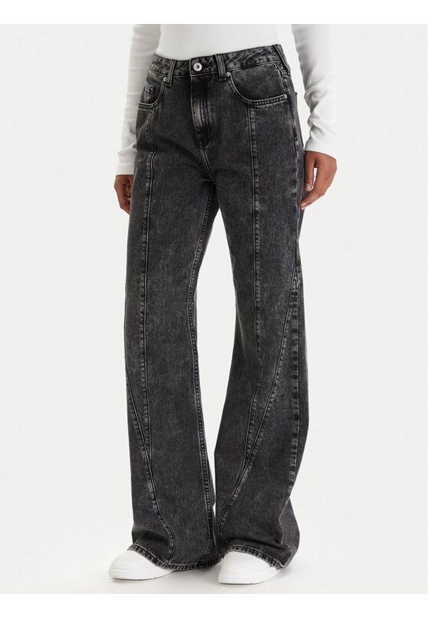 Karl Lagerfeld Jeans Jeansy B1W10083 Czarny Flare Fit. Kolor: czarny