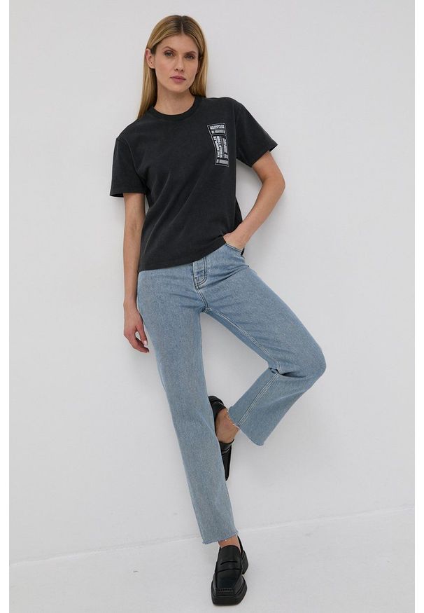 The Kooples Jeansy damskie medium waist. Kolor: niebieski