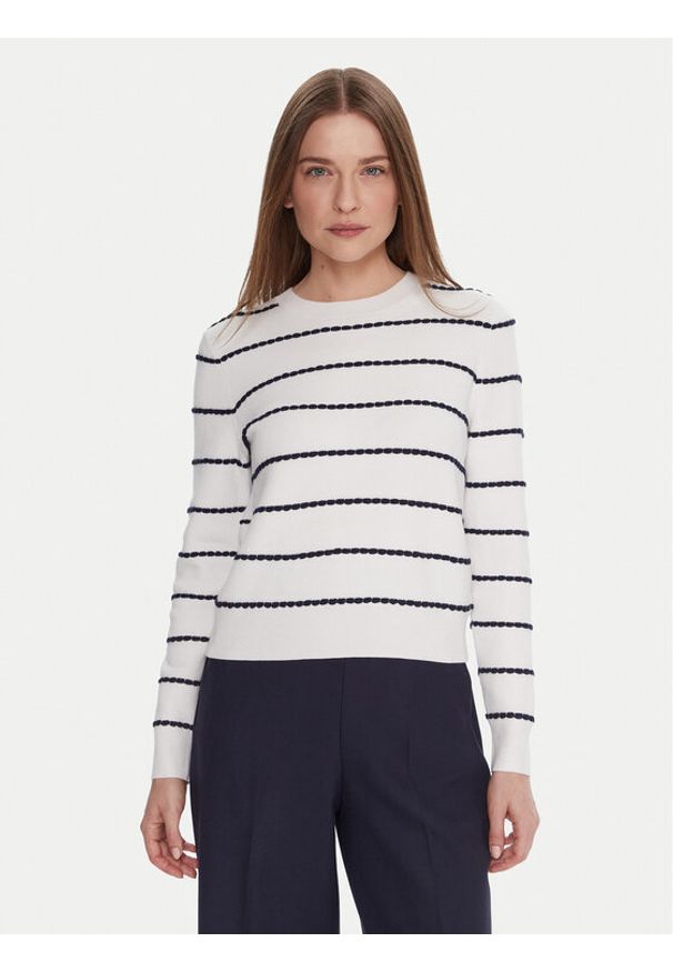 United Colors of Benetton - United Colors Of Benetton Sweter 104ME10EB Beżowy Regular Fit. Kolor: beżowy. Materiał: wiskoza