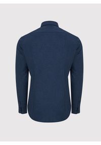Pako Lorente - PAKO LORENTE – Granatowa koszula melanż. Kolor: niebieski. Materiał: bawełna. Długość rękawa: długi rękaw. Długość: długie. Wzór: melanż #5