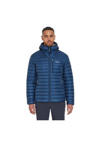 Kurtka puchowa męska Rab Microlight Alpine Jacket z kapturem. Typ kołnierza: kaptur. Kolor: niebieski. Materiał: puch