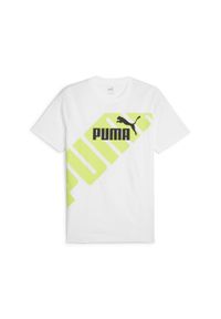 Puma Koszulka Power Graphic 67896052. Kolor: biały, wielokolorowy, zielony