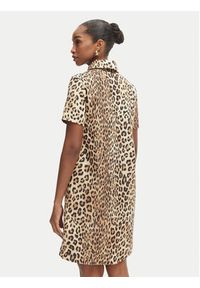 LOLA CASADEMUNT Sukienka codzienna LS2616134 Brązowy Loose Fit. Okazja: na co dzień. Kolor: brązowy. Materiał: syntetyk. Typ sukienki: proste. Styl: casual #4