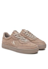 Calvin Klein Jeans Sneakersy YM0YM01256 Beżowy. Kolor: beżowy. Materiał: nubuk, skóra