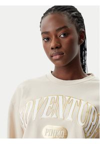 Pinko - PINKO Bluza 104618 A2CZ C03 Beżowy Regular Fit. Kolor: beżowy. Materiał: bawełna #3