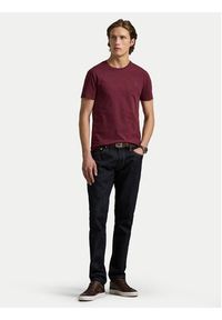 Polo Ralph Lauren T-Shirt 710671438283 Bordowy Custom Slim Fit. Typ kołnierza: polo. Kolor: czerwony. Materiał: bawełna