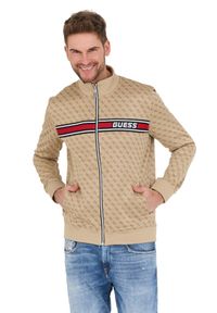 Guess - GUESS Beżowa męska bluza Korbin. Kolor: beżowy #5