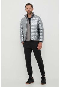 EA7 Emporio Armani kurtka męska kolor srebrny zimowa. Kolor: srebrny. Materiał: polar. Sezon: zima #5