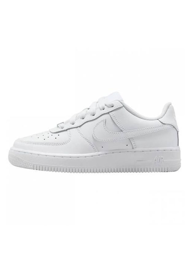 Buty do chodzenia dla dzieci Nike Air Force 1 Le (gs). Zapięcie: sznurówki. Kolor: biały. Materiał: tkanina, materiał, skóra, syntetyk. Szerokość cholewki: normalna. Model: Nike Air Force. Sport: turystyka piesza