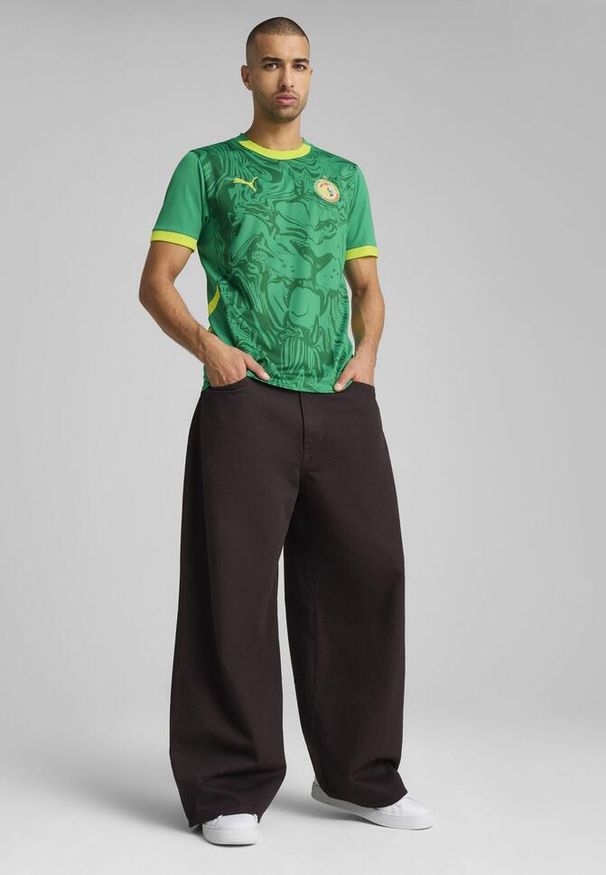 Puma - Męska koszulka wyjazdowa Senegal 2025 PUMA Sport Green Electric Lime. Kolor: zielony. Wzór: aplikacja