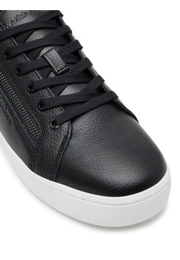 Calvin Klein Jeans Sneakersy Classic Cupsole Zip Low In YM0YM01254 Czarny. Kolor: czarny. Materiał: skóra