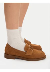 Badura Loafersy EO-ADELE-LT2674-6 Brązowy. Kolor: brązowy. Materiał: zamsz, skóra #9