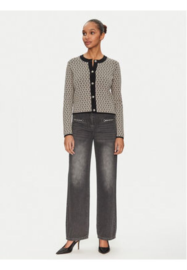 Morgan Jeansy 251-PELI Szary Wide Leg. Kolor: szary