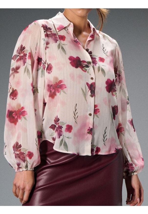 Sinsay - Koszula w kwiaty - wielobarwny. Wzór: kwiaty