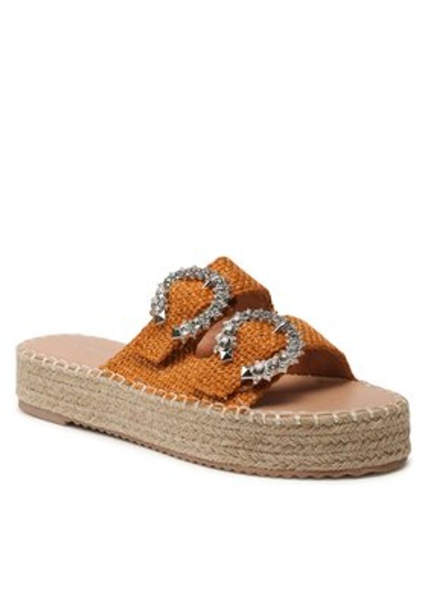 DeeZee Espadryle JSZ5874-6 Brązowy. Kolor: brązowy. Materiał: materiał