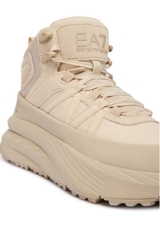 EA7 Emporio Armani Sneakersy Stivale 7X000299 AF18450 MZ244 Beżowy. Kolor: beżowy. Materiał: materiał