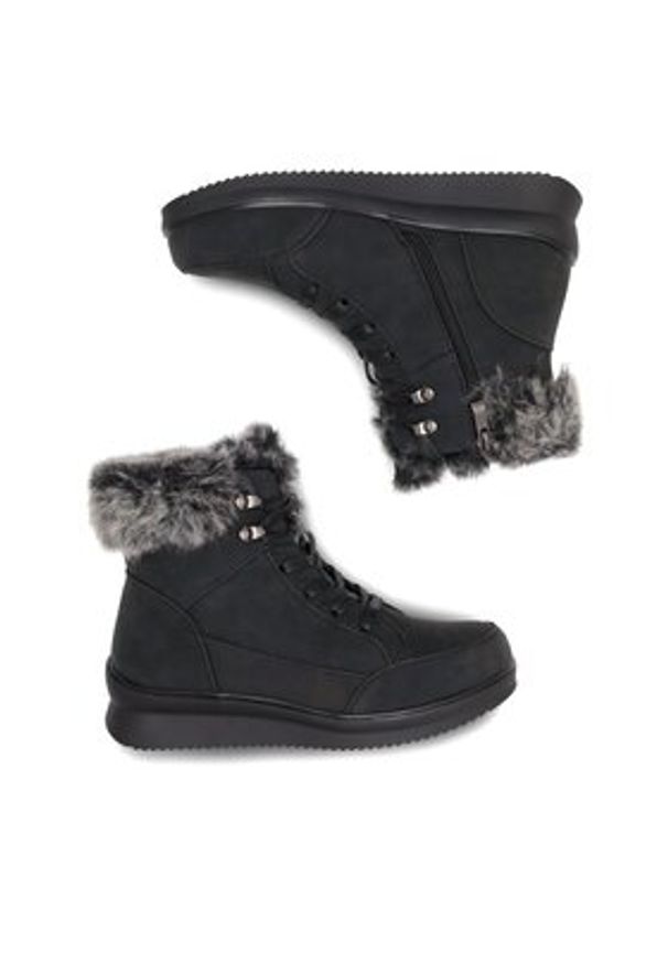 Clara Barson Trzewiki YVET HMD221160-1 Czarny. Kolor: czarny. Materiał: skóra