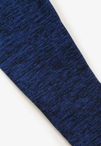 Born2be - Granatowe Legginsy Kharice. Kolor: niebieski. Materiał: guma, włókno, materiał, bawełna. Długość: krótkie. Wzór: nadruk, melanż #3