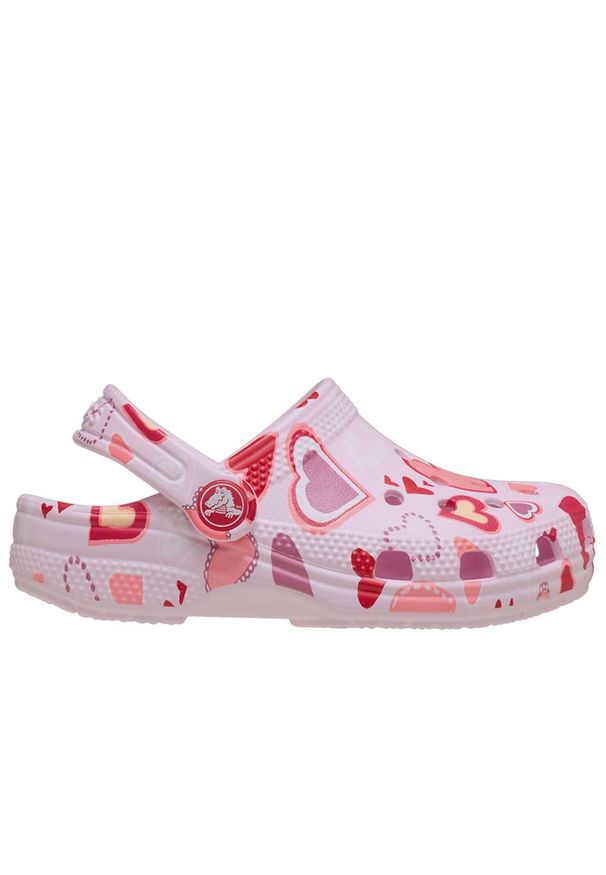 Klapki dziecięce Crocs Classic Valentine's Day Clog 209755-7CI - różowe. Kolor: różowy. Sezon: lato