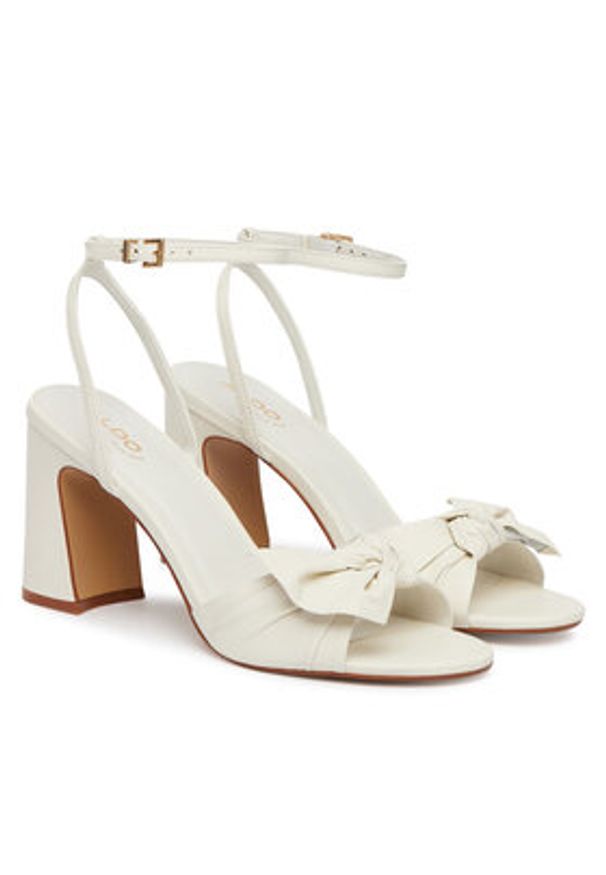 Aldo Sandały Angelknot 14039537 Kremowy. Kolor: kremowy. Materiał: skóra