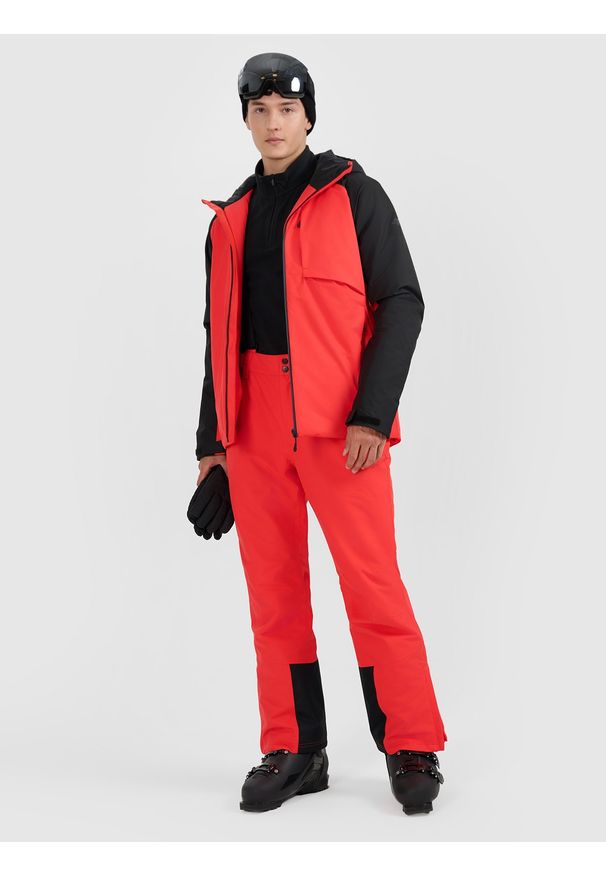 4f - 4F Kurtka narciarska membrana 5000 męska - czerwona S. Kolor: czerwony. Materiał: poliester, materiał. Sezon: zima