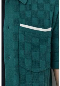 Abercrombie & Fitch sweter męski kolor zielony. Okazja: na co dzień. Kolor: zielony. Materiał: dzianina. Wzór: gładki. Styl: casual #2