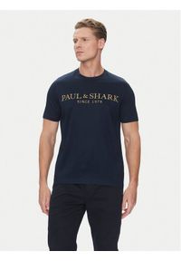 PAUL & SHARK - Paul&Shark T-Shirt 24411020 Granatowy Regular Fit. Kolor: niebieski. Materiał: bawełna