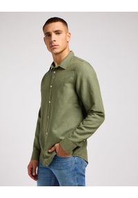 Lee - LEE PATCH SHIRT MĘSKA KOSZULA ELEGANCKA LOGO OLIVE GROVE 112350072 LL37045022. Styl: elegancki