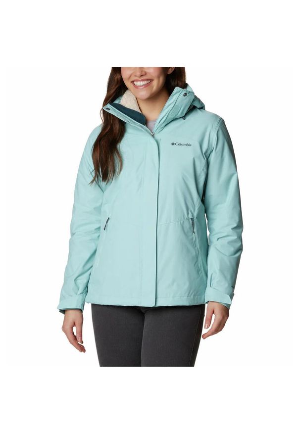 columbia - Kurtka turystyczna 3w1 damska Columbia Bugaboo II Fleece Interchange Jacket. Kolor: zielony. Sport: turystyka piesza