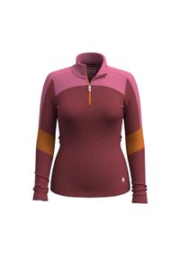 Bluza Smartwool Classic Thermal Merino Base Layer Colorblock 1/4 Zip Boxed. Kolor: czerwony