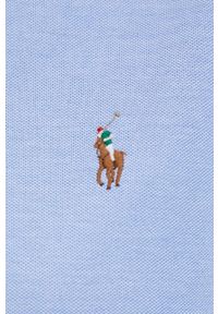 Polo Ralph Lauren - Koszula 211664427001. Typ kołnierza: polo. Kolor: niebieski. Materiał: tkanina. Wzór: gładki #4