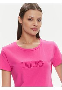 Liu Jo T-Shirt TA4136 JS003 Różowy Regular Fit. Kolor: różowy. Materiał: bawełna #3