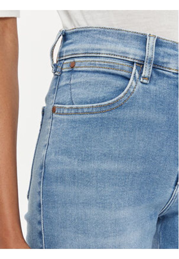 Wrangler Jeansy 112342896 Niebieski Skinny Fit. Kolor: niebieski