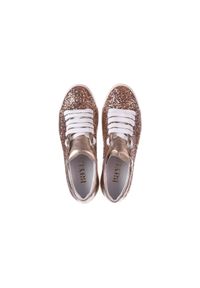 Trampki Bayla-185 185 103 Glitter Złoty, Skóra naturalna. Okazja: na spacer. Kolor: złoty. Materiał: skóra. Wzór: aplikacja. Sezon: wiosna. Styl: elegancki #5