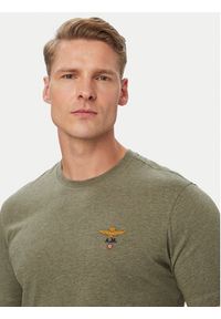 Aeronautica Militare T-Shirt 262TS1580UJ00372 Khaki Regular Fit. Kolor: brązowy. Materiał: bawełna #2