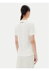 Karl Lagerfeld - KARL LAGERFELD T-Shirt A1W17128 Écru Regular Fit. Typ kołnierza: dekolt w karo. Materiał: bawełna
