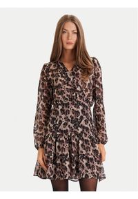 Morgan Sukienka codzienna 252-RLEOL.F Brązowy Regular Fit. Okazja: na co dzień. Kolor: brązowy. Materiał: syntetyk. Typ sukienki: proste. Styl: casual #1