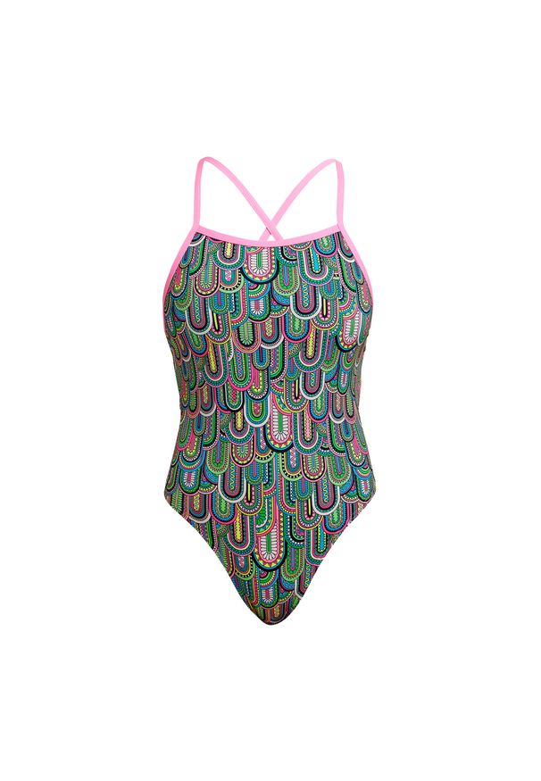 FUNKITA - Strój pływacki jednoczęściowy damski Funkita Tie Me Tight One Piece. Kolor: wielokolorowy