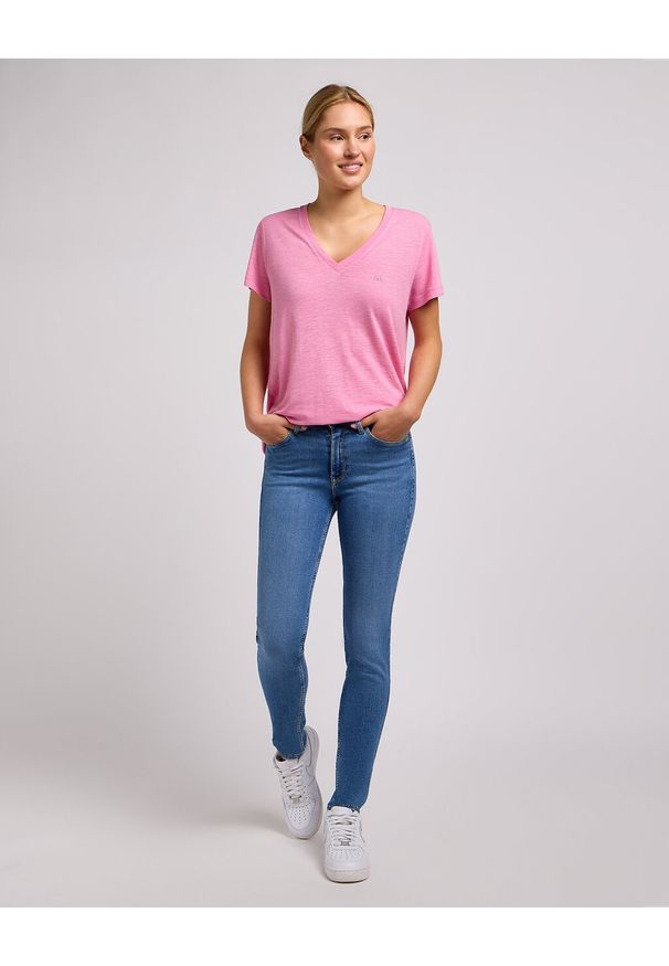 Lee - LEE DAMSKIE SPODNIE JEANSOWE FOREVERFIT INDIGO SPRINGS 112348936 L32S007972