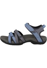 Buty do chodzenia damskie Teva Tirra. Zapięcie: rzepy. Kolor: wielokolorowy, niebieski, szary. Materiał: materiał, tkanina. Sport: turystyka piesza
