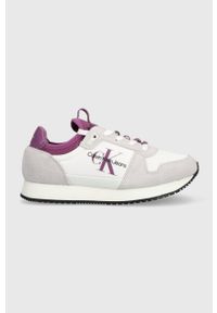 Calvin Klein Jeans sneakersy YW0YW00840 RUNNER SOCK LACEUP NY-LTH W kolor fioletowy. Nosek buta: okrągły. Zapięcie: sznurówki. Kolor: fioletowy. Materiał: guma