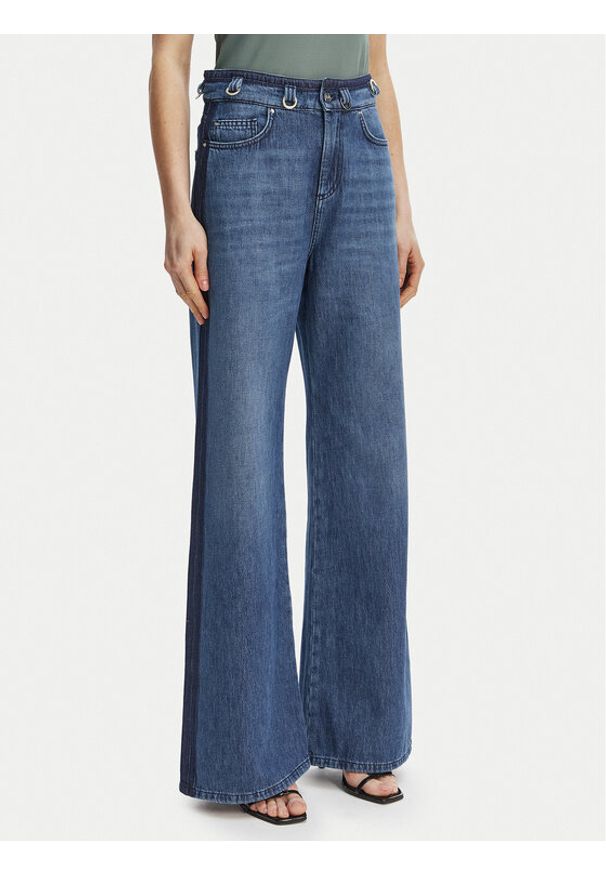 Marella Jeansy 2613181064 Niebieski Wide Leg. Kolor: niebieski