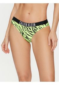 Calvin Klein Swimwear Dół od bikini KW0KW02337 Zielony. Kolor: zielony. Materiał: syntetyk