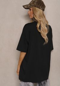 Renee - Czarny T-shirt z Krótkim Rękawem z Bawełny Bavima. Kolor: czarny. Materiał: bawełna. Długość rękawa: krótki rękaw. Długość: krótkie #4