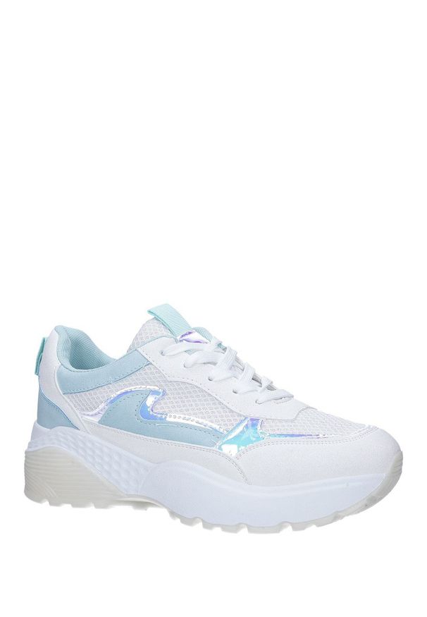 Casu - Białe buty sportowe sneakersy sznurowane casu 7-k662c. Kolor: wielokolorowy, niebieski, biały