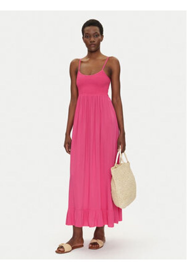 YSABEL MORA - Ysabel Mora Sukienka letnia 86167 Różowy Regular Fit. Kolor: różowy. Materiał: wiskoza. Sezon: lato